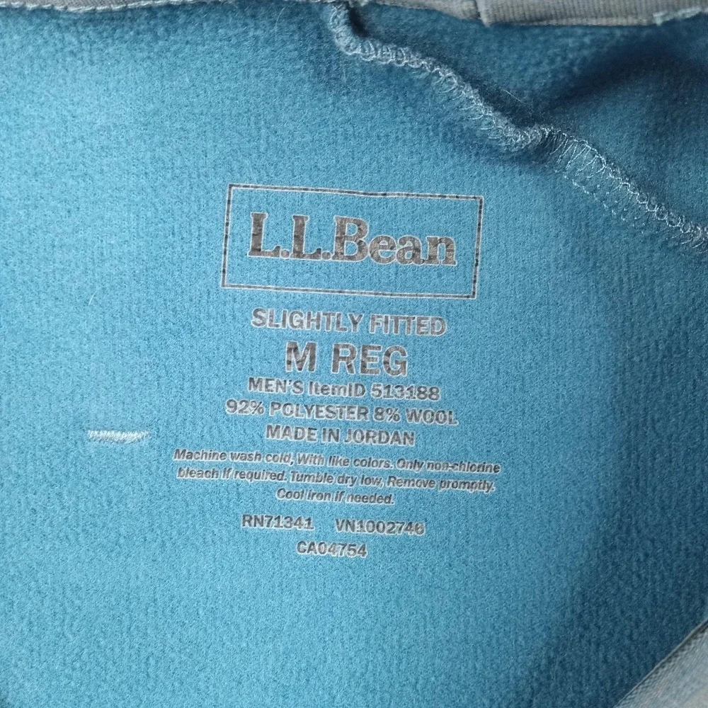 LL Bean Sweater Men Medium Slightly Fitted Crewneck Sweatshirt Wool Blend 513188